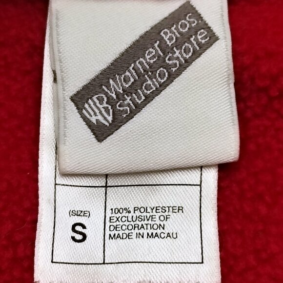 Vtg WARNER BROS Studio Store Looney Tunes 1/4 Zip Fleece Sweatshirt Pullover S - Picture 4 of 6